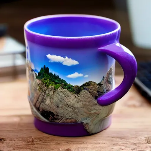 Prompt: a 3 d mug of a beautiful mug on a mug,