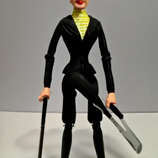 Image similar to audrey hepburn cos play king george iii, stop motion vinyl action figure, plastic, toy, butcher billy style