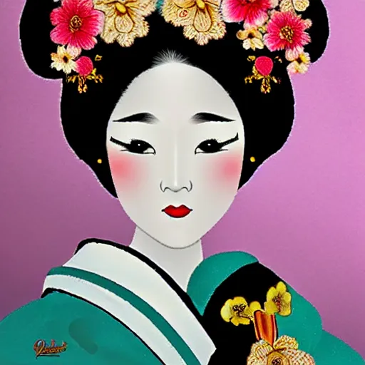 Image similar to beautiful geisha portrait