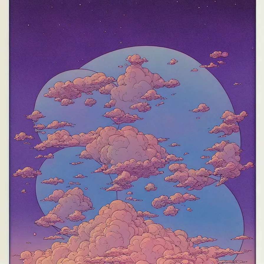 Image similar to ( ( ( ( beautiful starring sky and cloud with decorative frame design ) ) ) ) by mœbius!!!!!!!!!!!!!!!!!!!!!!!!!!!, overdetailed art, colorful, record jacket