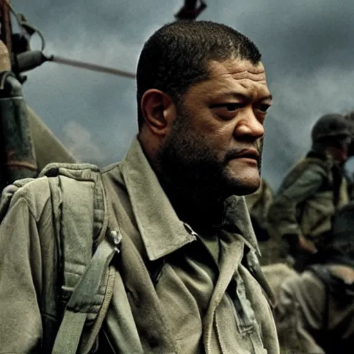 Image similar to Laurence Fishburne in Saving Private Ryan