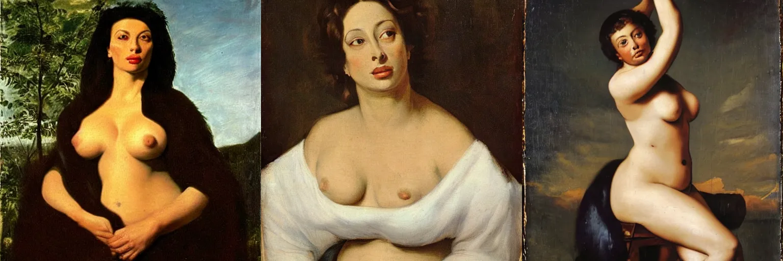 Prompt: rokeby venus by velasquez but she looks like sophia loren.