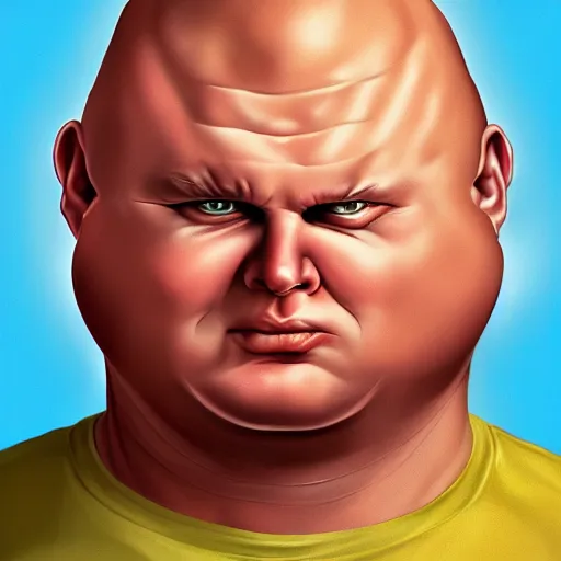 Image similar to Bobby Hill, silly, absurd caricature, highly detailed, digital painting, artstation, concept art, sharp focus, illustration