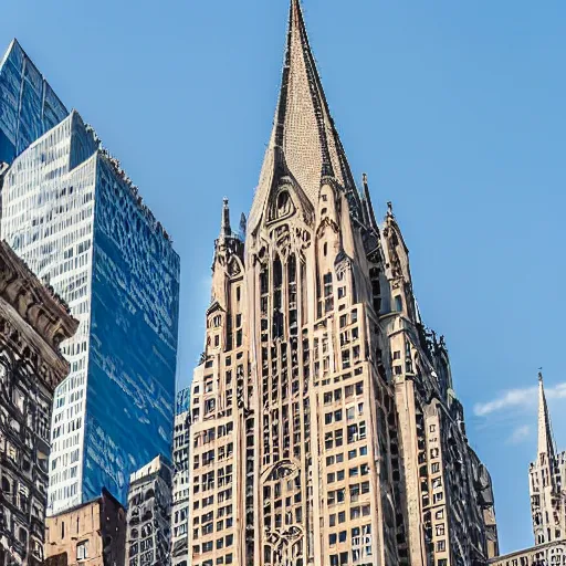 Prompt: new york skyline with gothic architecture, very details