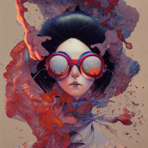 Image similar to prompt : figurative unique portrait soft light painted by james jean and katsuhiro otomo and erik jones, inspired by akira anime, smooth face feature, intricate oil painting, high detail illustration, sharp high detail, manga and anime 1 9 9 9