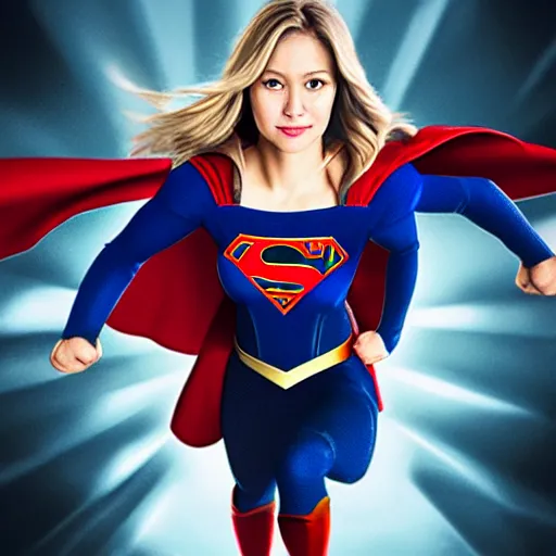 Image similar to a portrait of supergirl