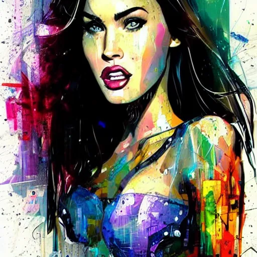 Prompt: megan fox by yossi kotler, ultra detailed