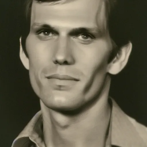 Image similar to A photograph portrait of Jerma985 with short-medium length hair a combover wearing early 1970s menswear in the early 1970s, taken in the early 1970s, grainy, taken on a 1970s Polaroid Camera, realistic, hyperrealistic, very realistic, highly detailed, very detailed, extremely detailed, detailed, digital art, trending on artstation, colorized photo