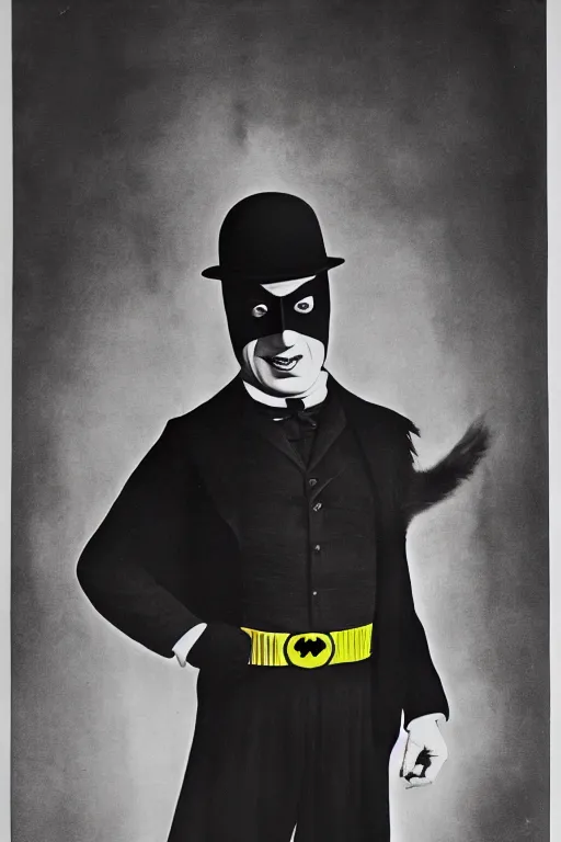 Image similar to portrait of charles chaplin as batman