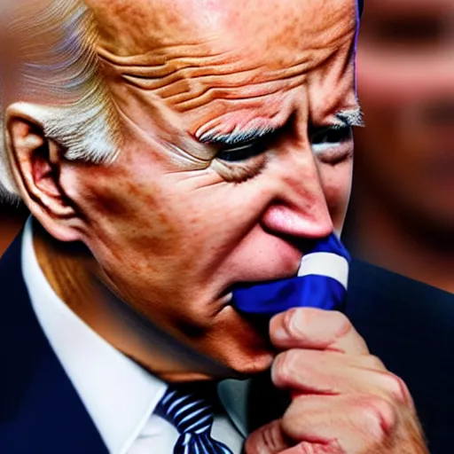 Image similar to joe biden smelling el chapo's hair