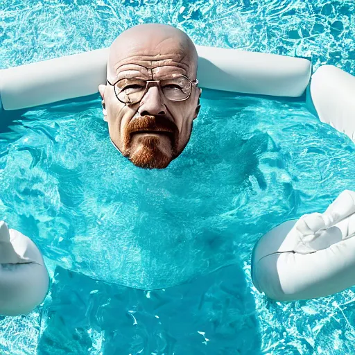 Image similar to photo of walter white relaxing in pool floater