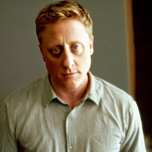 Image similar to color 35mm film still of Alan Tudyk, figure portrait