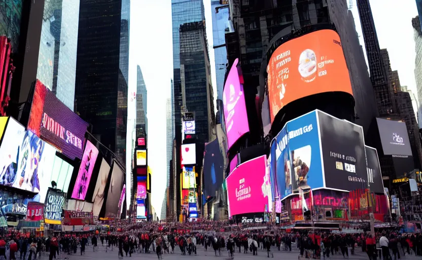 Image similar to power outage in Times Square, ominous