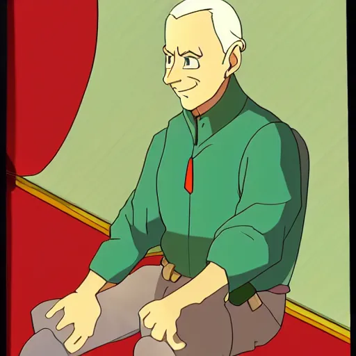 Image similar to cel - shaded image of joe biden legend of zelda, studio ghibli animation cel