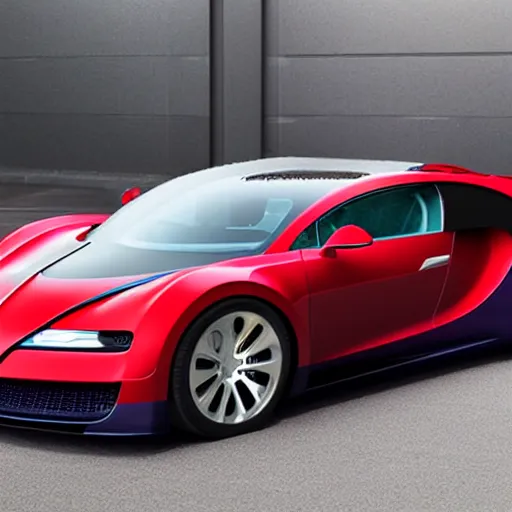 Prompt: A Bugatti Tesla hybrid