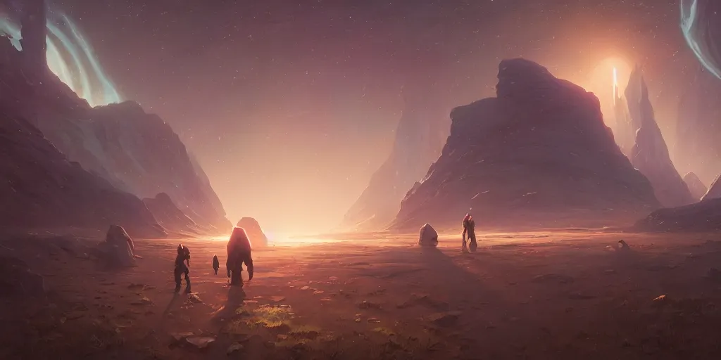 Image similar to galactic highway, stephen bliss, unreal engine, fantasy art by greg rutkowski, loish, rhads, ferdinand knab, makoto shinkai and lois van baarle, ilya kuvshinov, rossdraws, tom bagshaw, alphonse mucha, global illumination, radiant light, detailed and intricate environment