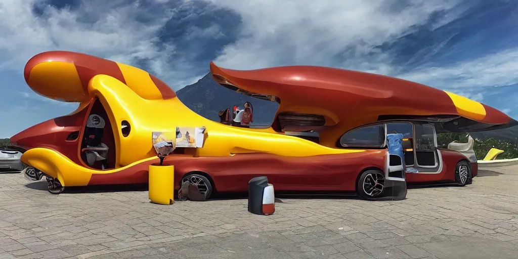 Image similar to “2020 BMW Oscar Meyer Wienermobile”