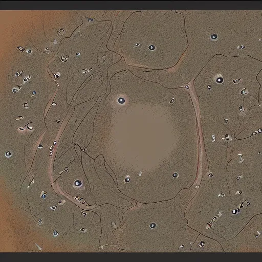 Image similar to detailed map of outposts on planet 4 5 4, digital painting, super detail