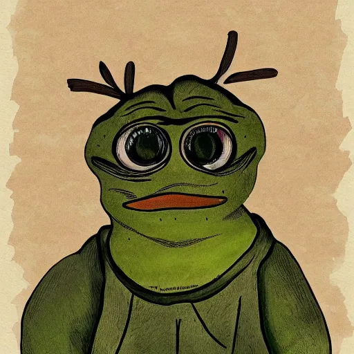 Image similar to a brilliant epic isograph print of pepe the frog by josep tapiro baro in the style of baroque art, trending on art station