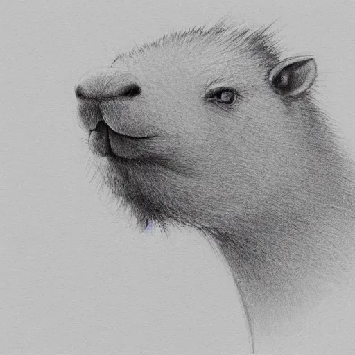 Image similar to courtroom sketch of a capybara on trial, photograph, trending on artstation, 4k, concept art