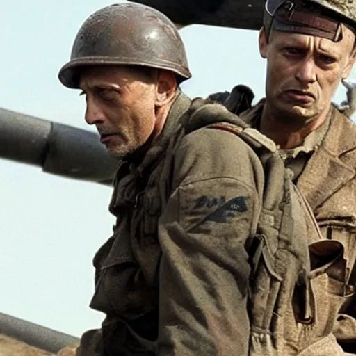 Image similar to Mads Mikkelsen starring in Saving private Ryan