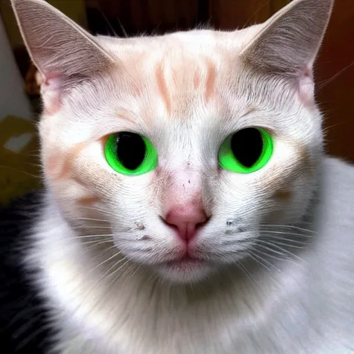 Image similar to cat with heterochromatic pupils