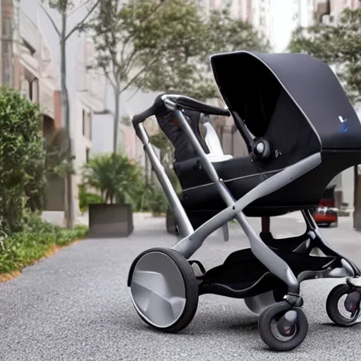 Image similar to baby stroller designed by Tesla