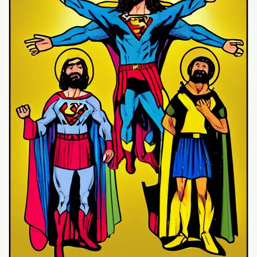 Prompt: jesus as a superhero