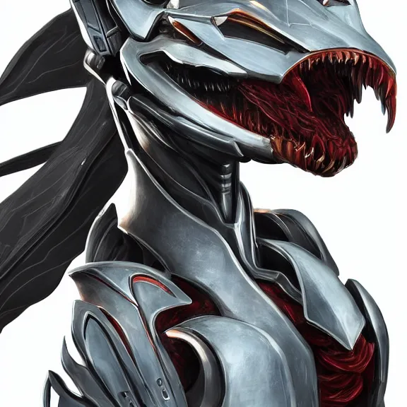 Image similar to close up mawshot of a cute elegant beautiful stunning hot anthropomorphic female robot mecha dragon, with sleek silver metal armor, glowing OLED visor, looking the camera, open dragon maw being highly detailed and living, pov looking into the maw, food pov, micro pov, vore, digital art, pov furry art, anthro art, furry, warframe art, high quality, 3D realistic, dragon mawshot art, maw art, macro art, micro art, dragon art, Furaffinity, Deviantart, Eka's Portal, G6