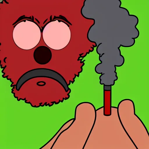 Image similar to Meatwad smoking a cigarette, 8k,