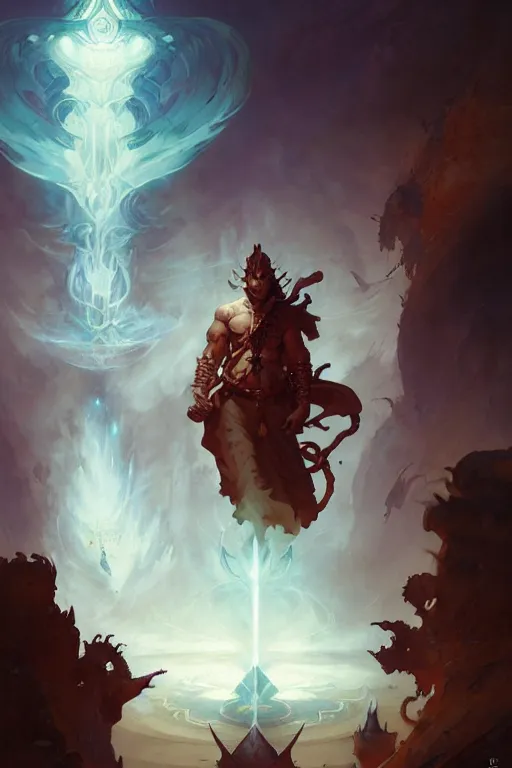 Image similar to sacred text concept design by peter mohrbacher and craig mullins and hiroshi yoshida and james jean and frank frazetta and michael whelan and andreas rocha