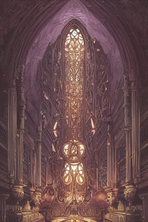 Prompt: pipe organ, d & d, fantasy, intricate, elegant, highly detailed, digital painting, artstation, concept art, smooth, sharp focus, illustration, art by artgerm and dragolisco and alphonse mucha and dragolisco