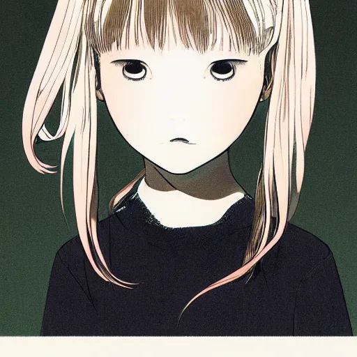 Prompt: a portrait of a girl by inio asano, aya takano color style