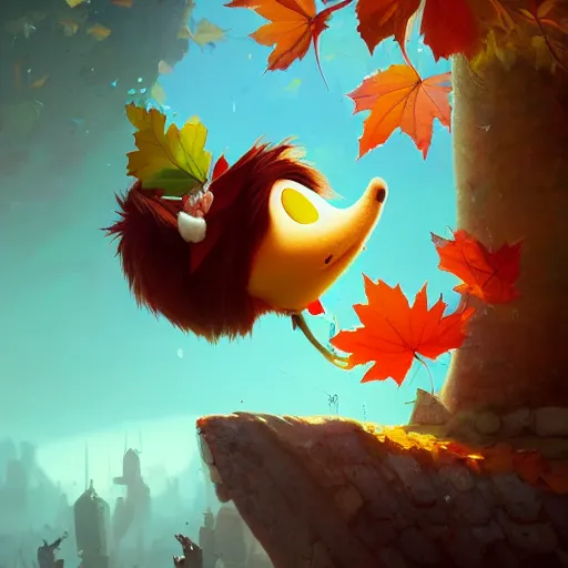 Image similar to 🍁 cute, illustration, digital art, inspired by rayman, by greg rutkowski, sharp, masterpiece, highly detailed, photorealistic, octane render, 8 k, unreal engine 5, trending on artstation, vivid colors