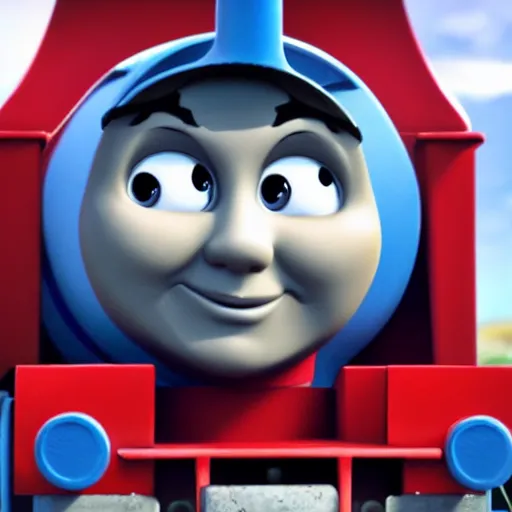 Prompt: justin trudeau as a train in thomas the tank engine, 8 k, trending on artstation