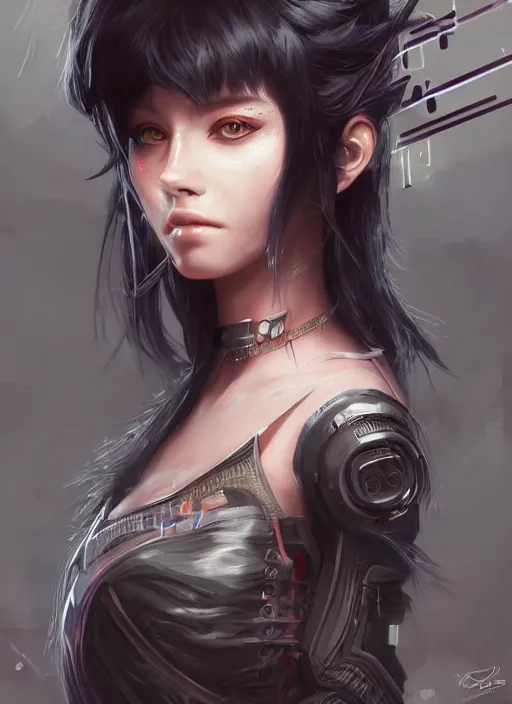 Image similar to teen elf, cyberpunk, black hair, gorgeous, amazing, elegant, intricate, highly detailed, digital painting, artstation, concept art, sharp focus, illustration, art by ross tran