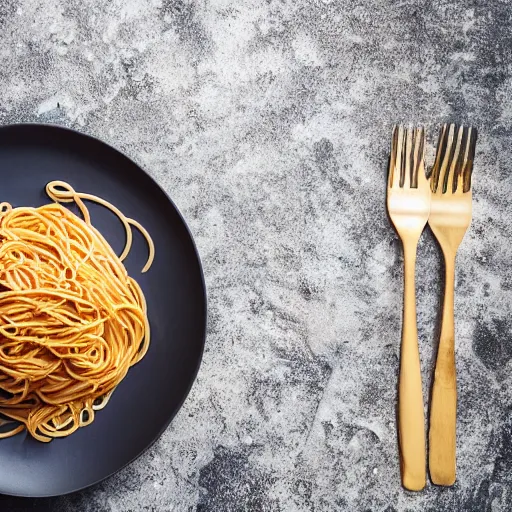 Image similar to extremely delicious looking photo of beautiful spaghetti, very expensive top quality product, michelin star, most perfect desert on the world, small manufacture, unique style, 8 k, product photography, professional studio photography