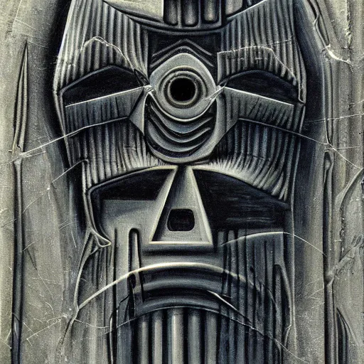 Prompt: concrete limbo and scratched dreams, a painting by h. r giger