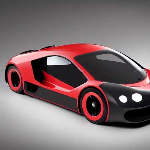 Prompt: a supercar based on HAL 9000