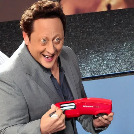 Image similar to rob schneider turned into a stapler