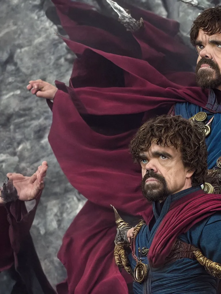 Prompt: Peter Dinklage as Doctor Strange