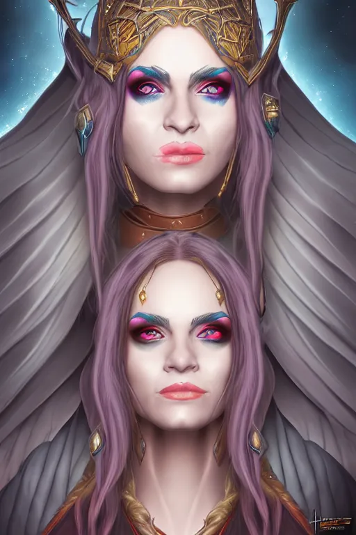 Image similar to Portrait of a sorceress by Heartstone official artists, exagerated accurate details