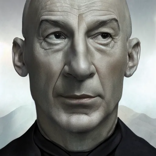 Prompt: a portrait of jean luc picard as sigmund freud, intricate, highly detailed, matte painting, digital painting, by joseph ducreux