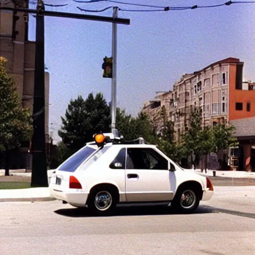 Prompt: google street view car ( 1 9 9 0 )