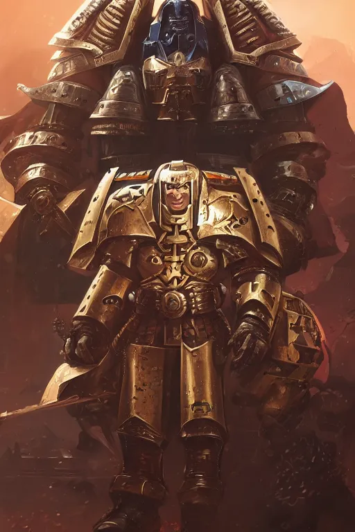 Image similar to armor portrait heros warhammer 4 0 k horus heresy fanart - the primarchs emperor by johannes helgeson animated with vfx concept artist & illustrator global illumination ray tracing hdr fanart arstation zbrush central hardmesh 8 k octane renderer comics stylized