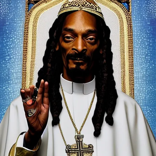 Prompt: Snoop Dogg as the Pope