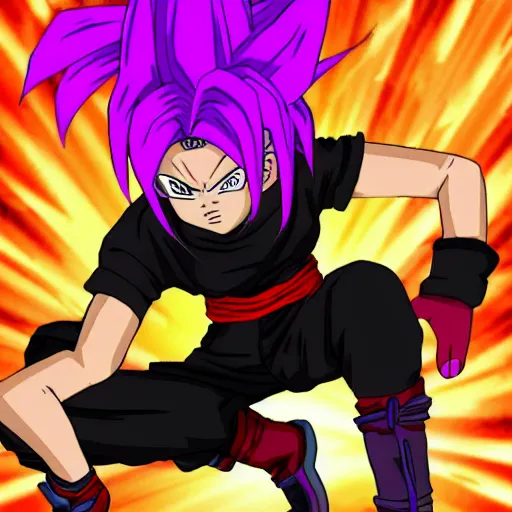 Image similar to a female punk/martial-artists in a combat stance in the style of dragon ball in the style of Naruto Photorealistic HD 8k highlights and shadow detailed High Resolution
