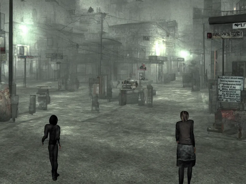 Image similar to Silent Hill PS2 town streets