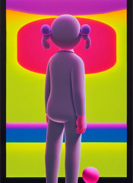 Image similar to the end by shusei nagaoka, kaws, david rudnick, airbrush on canvas, pastell colours, cell shaded, 8 k