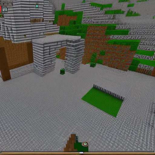 Half-Life 2 in minecraft, game footage, Stable Diffusion